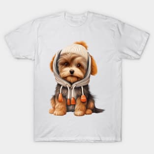 Winter Biewer Terrier Dog T-Shirt